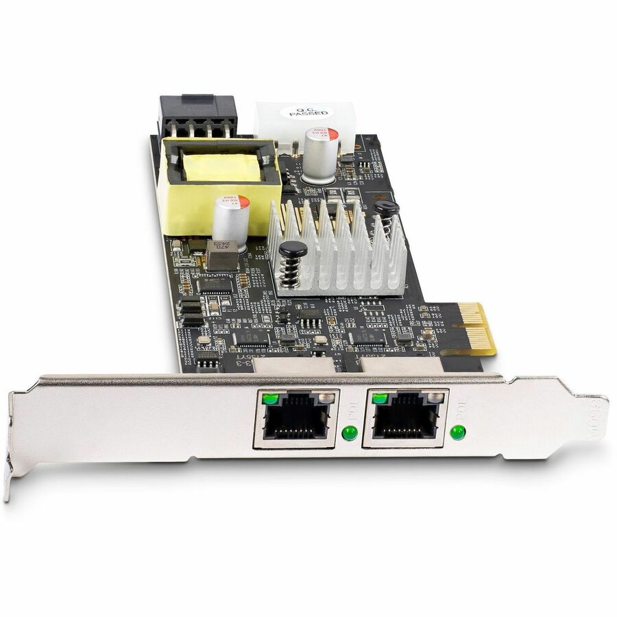 Alternate-Image2 Image for StarTech.com 2-Port 2.5Gbps PCI Express PoE Network Card, Dual Intel I225-V, PCIe 802.3af/at PoE+ Multi-Gigabit Ethernet NIC