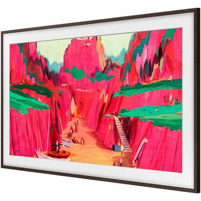 Left Image for Samsung 85" The Frame Customizable Bezel - Modern Brown