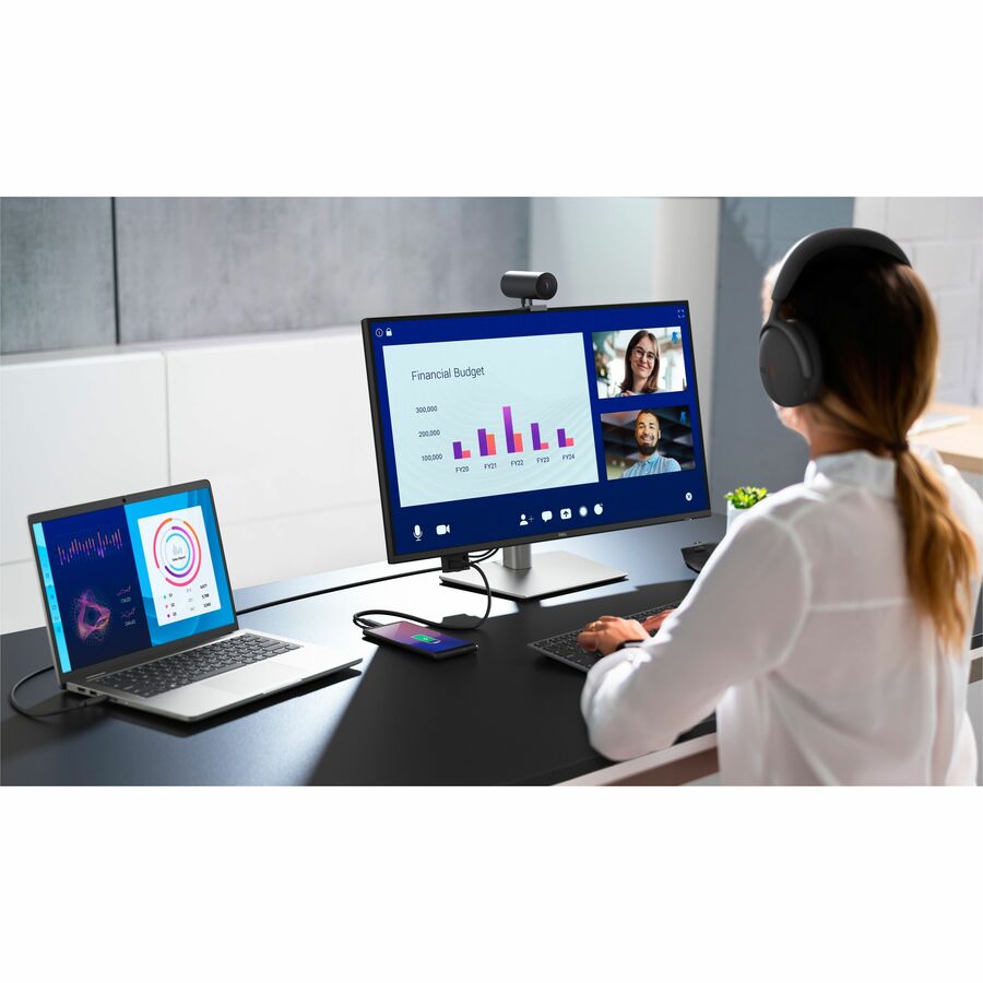 Life-Style Image for Dell Pro Plus P2725QE 27" Class 4K UHD LED Monitor - 16:9 - Black, Silver