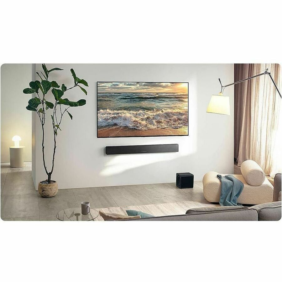 Life-Style Image for Samsung HW-QS700F 3.1.2 Bluetooth Smart Sound Bar Speaker - 345 W RMS - Google Assistant, Alexa Supported - Titan Black