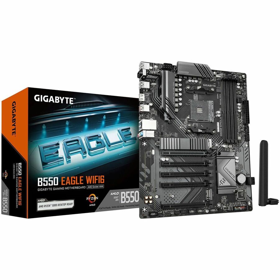 Alternate-Image3 Image for GIGABYTE B550 EAGLE WIFI6 Gaming Desktop Motherboard - AMD B550 Chipset - Socket AM4 - ATX