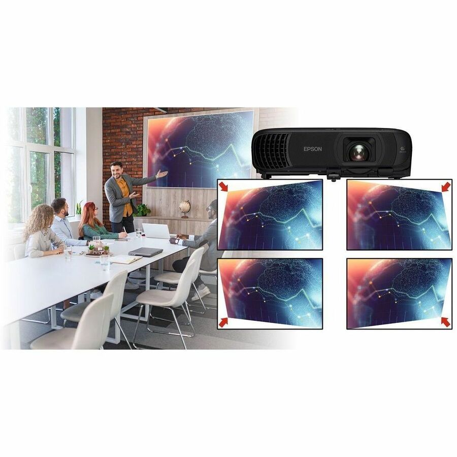 Alternate-Image3 Image for Epson PowerLite 1290 3LCD Projector - 16:10 - Ceiling Mountable - Black
