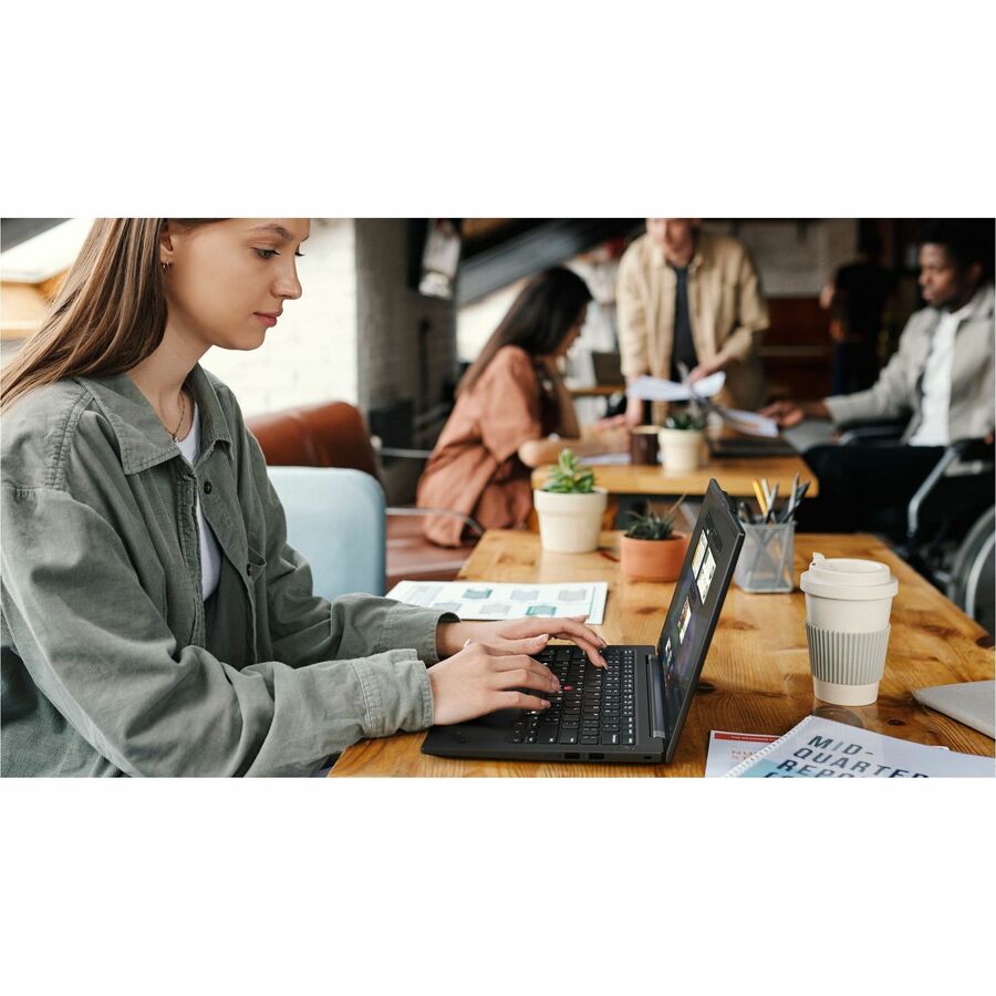 Life-Style Image for Lenovo ThinkPad T14s Gen 6 21QX000MUS 14" Copilot+ PC Notebook - WUXGA - 60 Hz - Intel Core Ultra 7 258V - 32 GB - 512 GB SSD - English Keyboard - Black