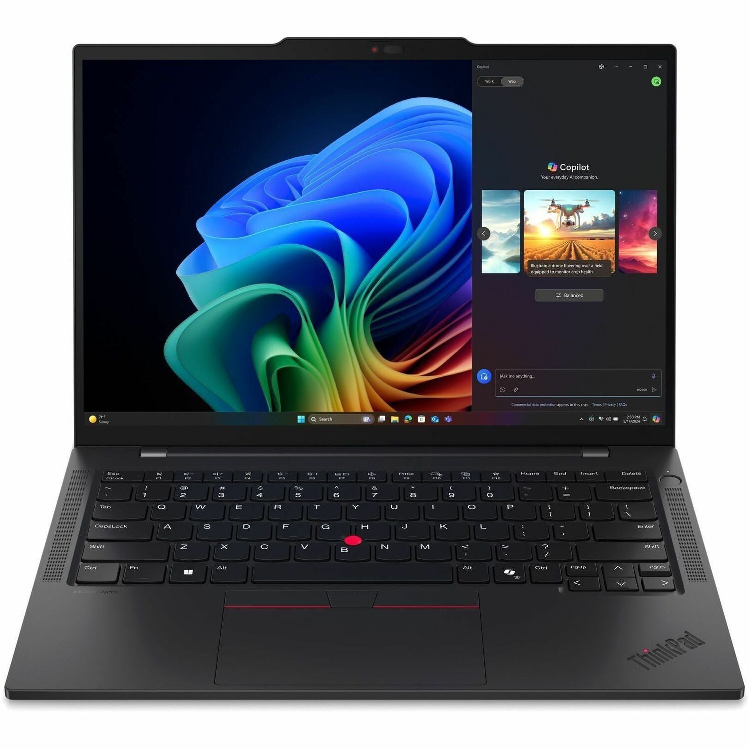 Main Image for Lenovo ThinkPad T14s Gen 6 21QX000MUS 14" Copilot+ PC Notebook - WUXGA - 60 Hz - Intel Core Ultra 7 258V - 32 GB - 512 GB SSD - English Keyboard - Black