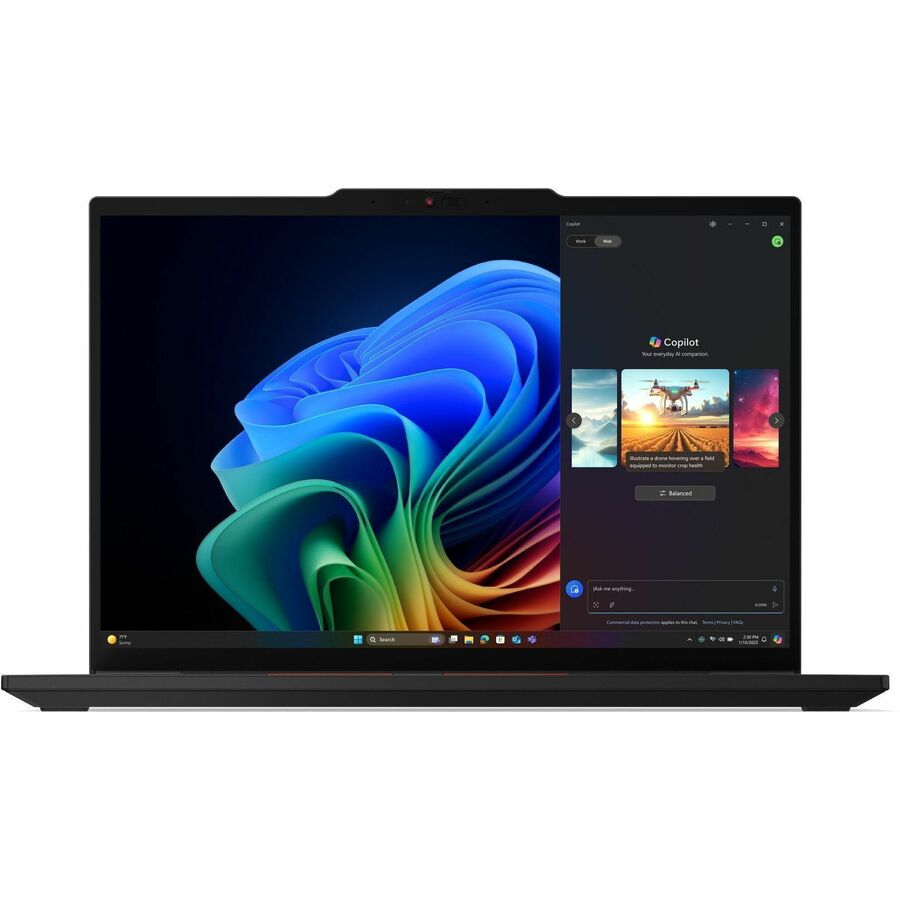 Front Image for Lenovo ThinkPad T14s Gen 6 21QX000NUS 14" Touchscreen Copilot+ PC Notebook - WUXGA - 60 Hz - Intel Core Ultra 7 268V - 32 GB - 1 TB SSD - English Keyboard - Black