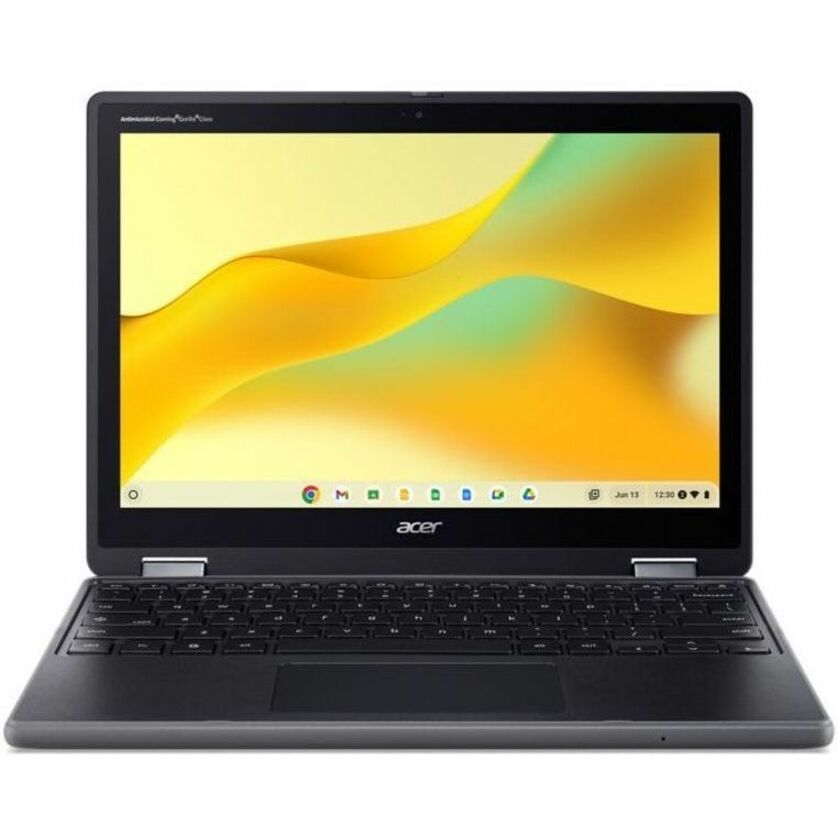 Front Image for Acer Chromebook Spin 512 R857T R857T-C648 12.2" Touchscreen Convertible 2 in 1 Chromebook - WUXGA - 60 Hz - Intel N-Series N150 - 8 GB - 64 GB Flash Memory - English (US) Keyboard - Black