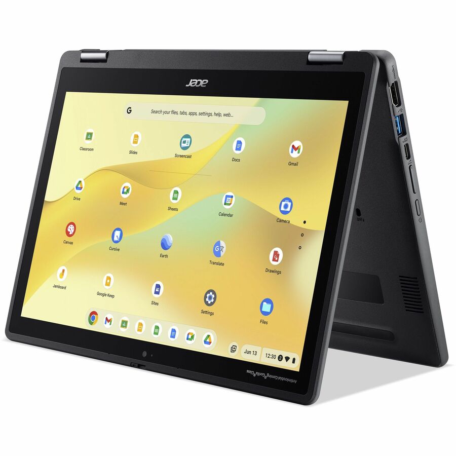 Alternate-Image2 Image for Acer Chromebook Spin 512 R857T R857T-C648 12.2" Touchscreen Convertible 2 in 1 Chromebook - WUXGA - 60 Hz - Intel N-Series N150 - 8 GB - 64 GB Flash Memory - English (US) Keyboard - Black