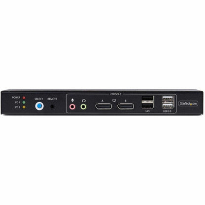 Front Image for StarTech 2-Port Dual-Monitor DisplayPort KVM Switch with Dual View Video Matrix, 4K 60Hz, 4x USB Hub Ports, TAA Compliant