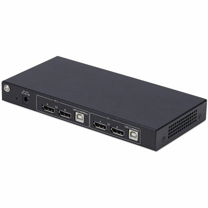 Alternate-Image1 Image for StarTech 2-Port Dual-Monitor DisplayPort KVM Switch with Dual View Video Matrix, 4K 60Hz, 4x USB Hub Ports, TAA Compliant