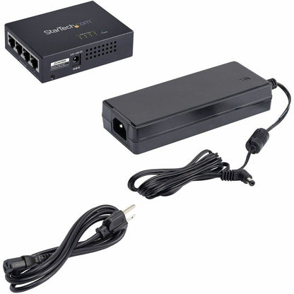 Alternate-Image4 Image for StarTech.com 4-Port Gigabit Midspan, PoE+ Injector, 802.3at & 802.3af, Wall-Mountable Power over Ethernet Midspan, TAA Compliant