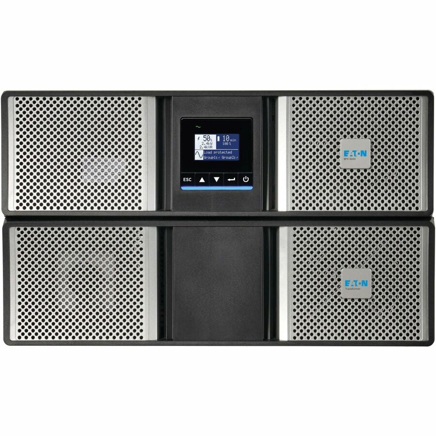Front Image for Eaton 9PX G2 5000VA 5000W 208/120V Online Double-Conversion UPS - L6-30P Input, 6x 5-20R, 1x L6-30R, 1x L14-30R, Cybersecure Network Card, Extended Run, 6U Rack/Tower