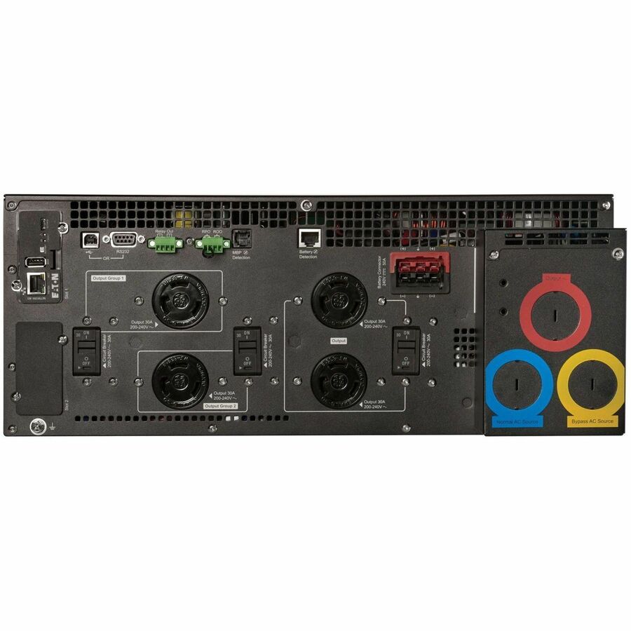 Rear Image for Eaton 9PX G2 8000VA 8000W 208V Online Double-Conversion UPS - Hardwired Input, 4 L6-30R/Hardwired Output, Cybersecure Network Card, Extended Run, 4U Rack/Tower