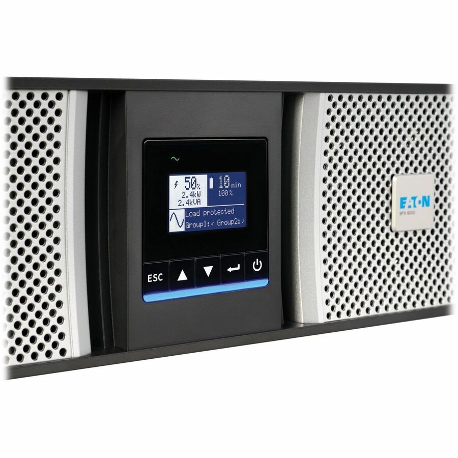 Alternate-Image9 Image for Eaton 9PX G2 6000VA 5400W 208V Online Double-Conversion UPS - L6-30P or Hardwired Input, 2 L6-20R, 2 L6-30R, Hardwired Output, Cybersecure Network Card, Extended Run, 3U Rack/Tower