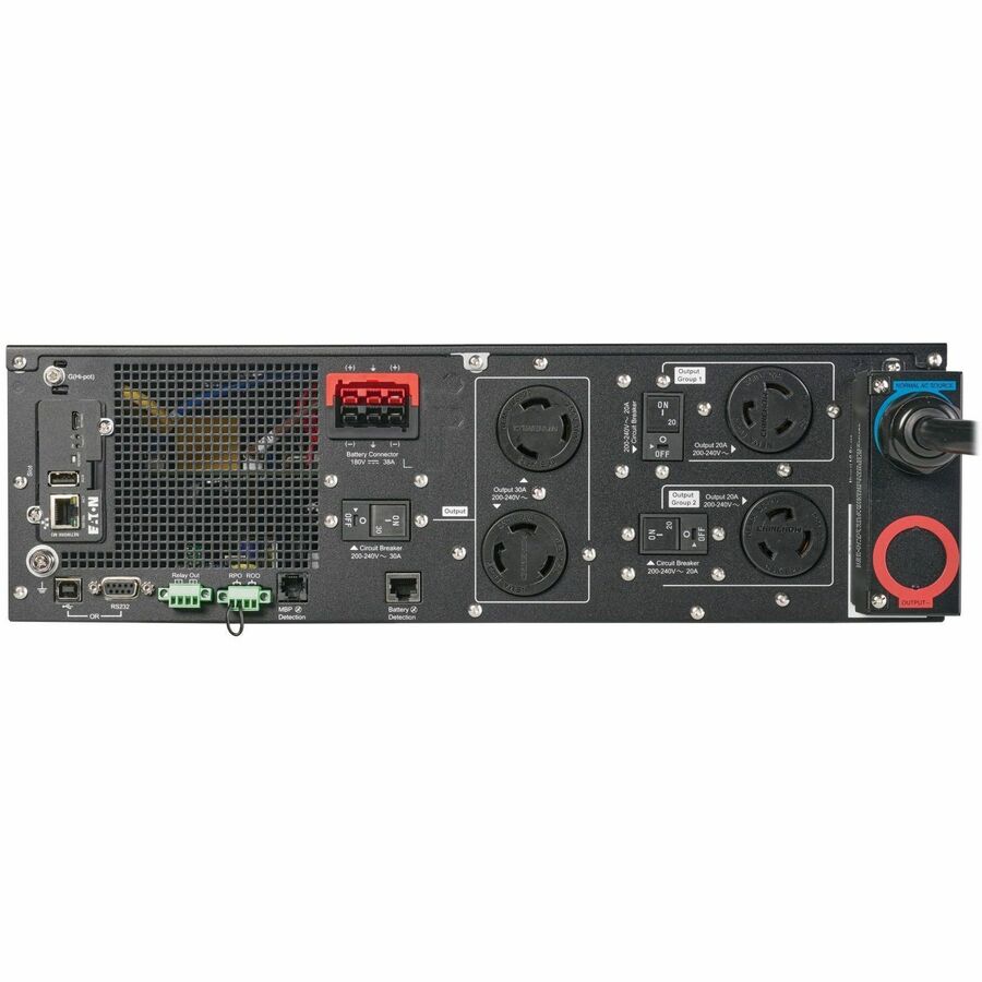 Alternate-Image5 Image for Eaton 9PX G2 6000VA 5400W 208V Online Double-Conversion UPS - L6-30P or Hardwired Input, 2 L6-20R, 2 L6-30R, Hardwired Output, Cybersecure Network Card, Extended Run, 3U Rack/Tower