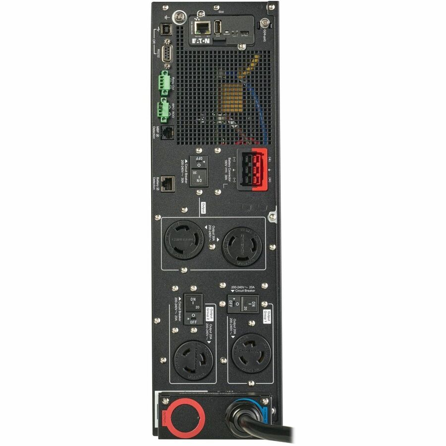 Rear Image for Eaton 9PX G2 6000VA 5400W 208V Online Double-Conversion UPS - L6-30P or Hardwired Input, 2 L6-20R, 2 L6-30R, Hardwired Output, Cybersecure Network Card, Extended Run, 3U Rack/Tower