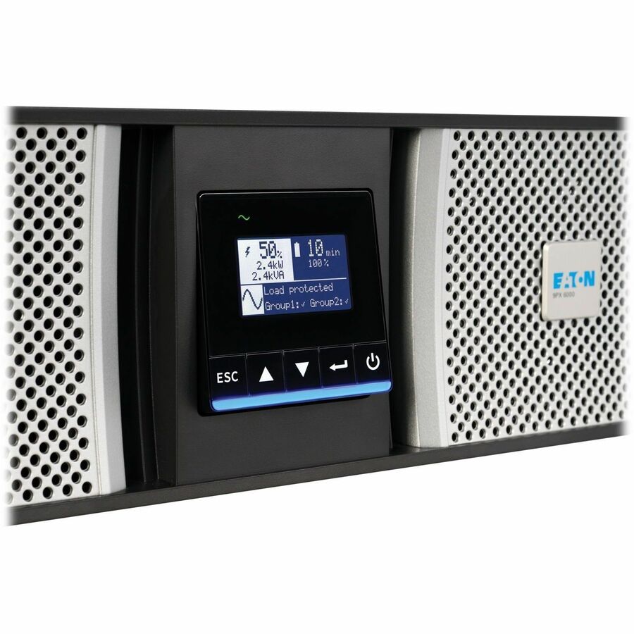 Alternate-Image7 Image for Eaton 9PX G2 6000VA 5400W 208/120V Online Double-Conversion UPS - L6-30P or Hardwired Input, 18x 5-20R, 2x L6-20R, 1x L6-30R, Cybersecure Network Card, Extended Run, 6U Rack/Tower