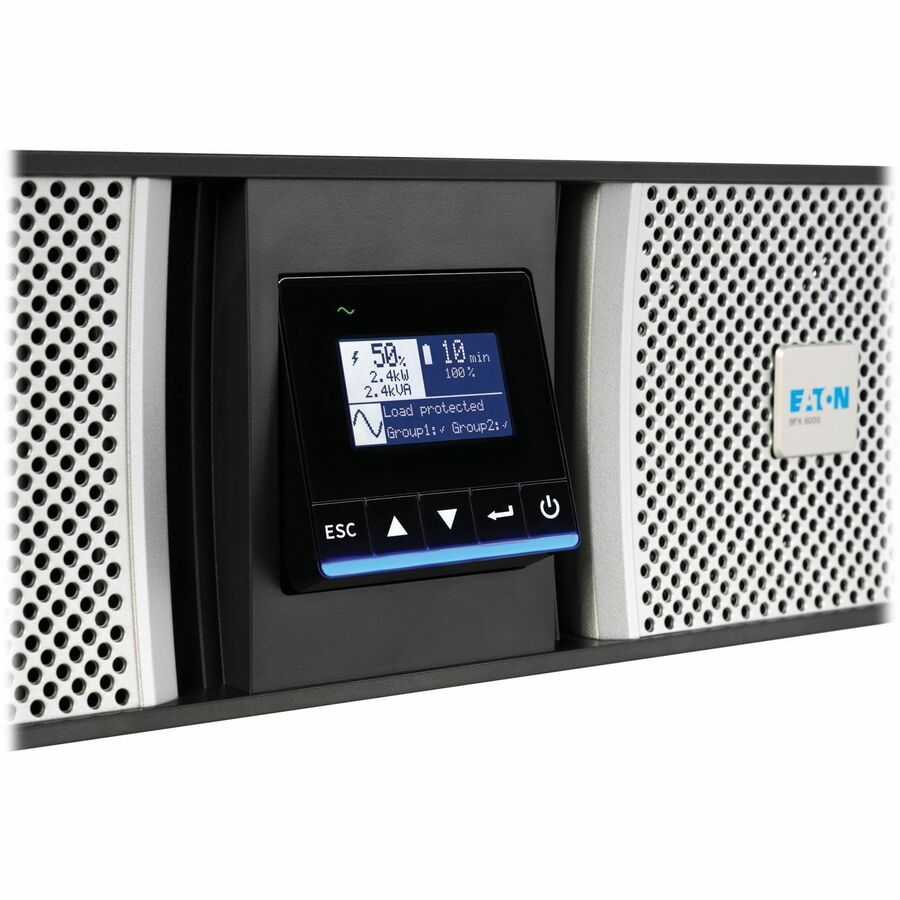 Alternate-Image1 Image for Eaton 9PX G2 6000VA 5400W 208/120V Online Double-Conversion UPS - L6-30P or Hardwired Input, 18x 5-20R, 2x L6-20R, 1x L6-30R, Cybersecure Network Card, Extended Run, 6U Rack/Tower