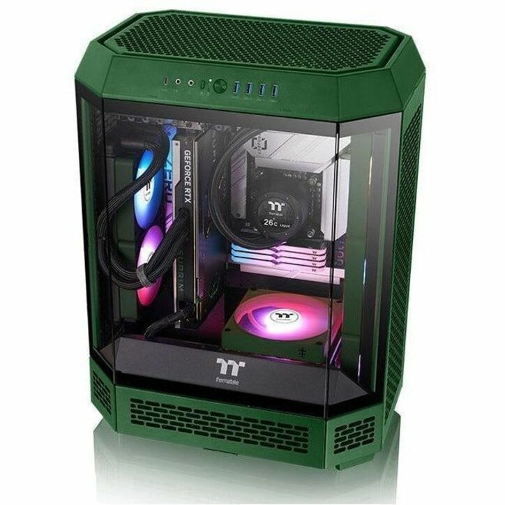Alternate-Image3 Image for Thermaltake CT120 EX Reverse ARGB Sync PC Cooling Fan Racing Green (3-Fan Pack) - 3 Pack