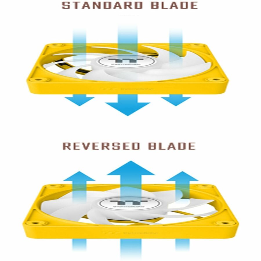 Alternate-Image4 Image for Thermaltake CT140 EX Reverse ARGB Sync PC Cooling Fan Bumblebee (3-Fan Pack) - 3 Pack