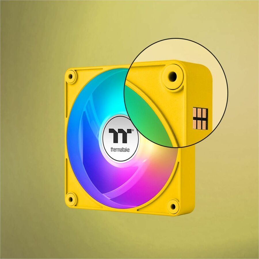 Alternate-Image7 Image for Thermaltake CT140 EX Reverse ARGB Sync PC Cooling Fan Bumblebee (3-Fan Pack) - 3 Pack