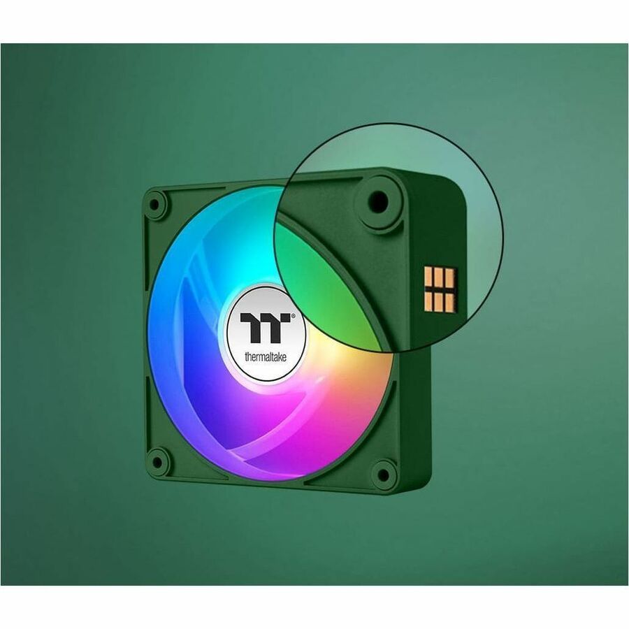Alternate-Image5 Image for Thermaltake CT140 EX Reverse ARGB Sync PC Cooling Fan Racing Green (3-Fan Pack) - 3 Pack