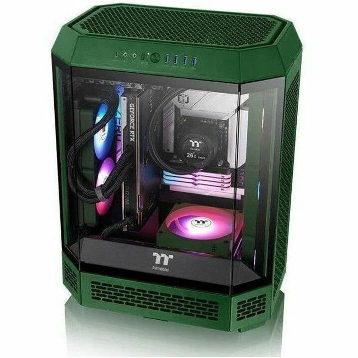 Alternate-Image9 Image for Thermaltake CT140 EX Reverse ARGB Sync PC Cooling Fan Racing Green (3-Fan Pack) - 3 Pack