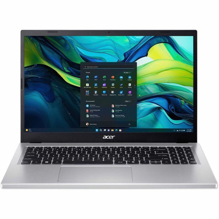 Front Image for Acer Aspire Go 15 AG15-71P AG15-71P-76WZ 15.6" Notebook - Full HD - 60 Hz - Intel Core i7 13th Gen i7-13620H - 16 GB - 512 GB SSD - English Keyboard - Silver