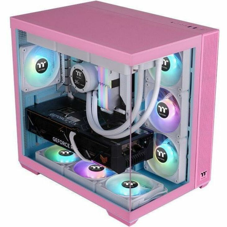 Top Image for Thermaltake View 380 TG ARGB Bubble Pink Mid Tower Chassis
