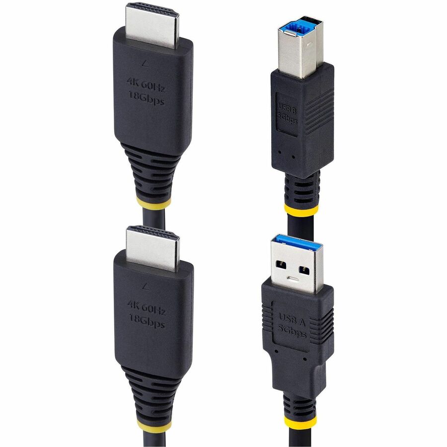 Alternate-Image1 Image for StarTech.com 10ft (3m) HDMI and USB 5Gbps KVM Cable, Up to 4K 60Hz, HDMI 2.0 and USB Combo Cable for KVM Switch