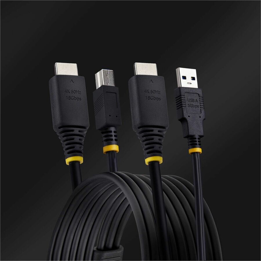 Alternate-Image3 Image for StarTech.com 10ft (3m) HDMI and USB 5Gbps KVM Cable, Up to 4K 60Hz, HDMI 2.0 and USB Combo Cable for KVM Switch