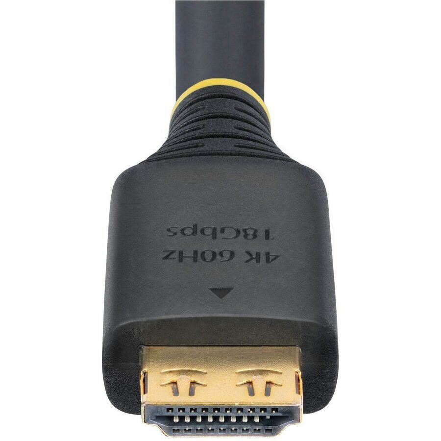Alternate-Image4 Image for StarTech.com 20ft (6.1m) High Speed HDMI Cable with Gripping Connectors, 4K 60Hz/1440p 144Hz 18Gbps, UHD HDMI Cord, TPE Jacket
