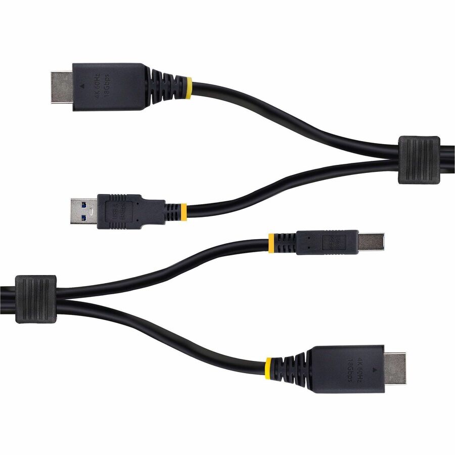 Alternate-Image2 Image for StarTech.com 6ft (1.8m) HDMI and USB 5Gbps KVM Cable, Up to 4K 60Hz, HDMI 2.0 and USB Combo Cable for KVM Switch
