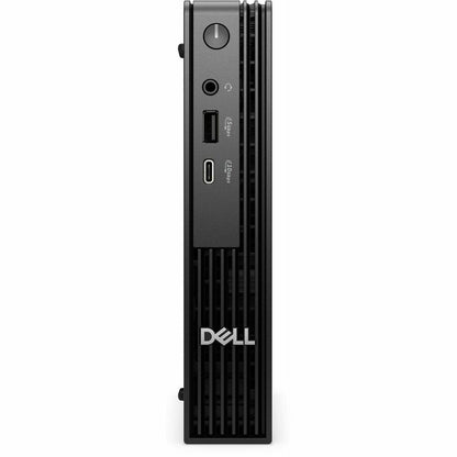 Front Image for Dell Pro Micro QCM1250 Desktop Computer - Intel Core Ultra 5 235T - 16 GB - 256 GB SSD - Micro PC - Black