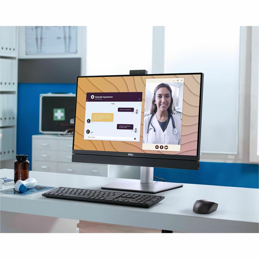 Alternate-Image2 Image for Dell Pro 24 QB24250 All-in-One Computer - Intel Core Ultra 7 265 - vPro Technology - 32 GB - 512 GB SSD - 23.8" Full HD Touchscreen - Desktop - Silver