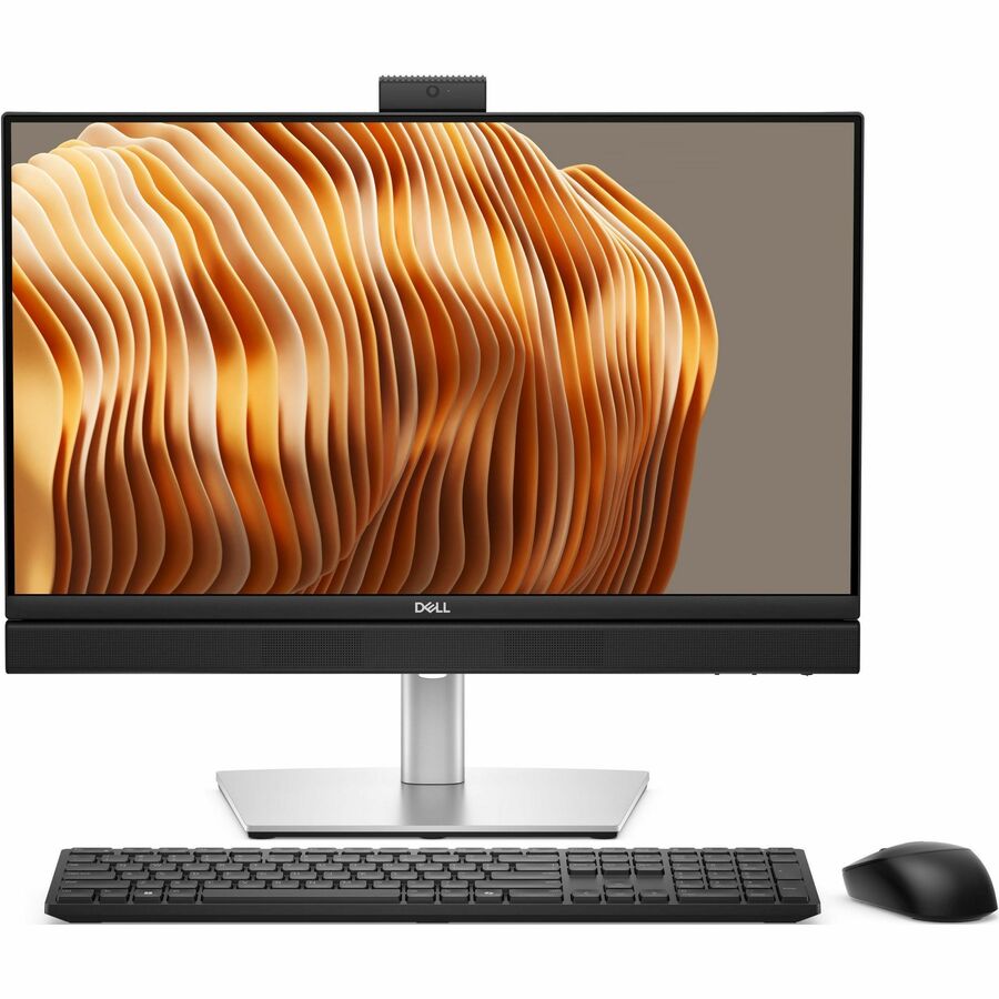 Front Image for Dell Pro 24 QB24250 All-in-One Computer - Intel Core Ultra 7 265 - vPro Technology - 32 GB - 512 GB SSD - 23.8" Full HD Touchscreen - Desktop - Silver
