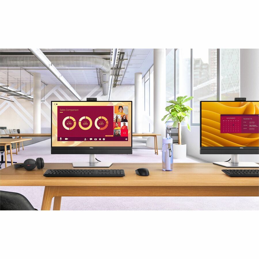 Life-Style Image for Dell Pro QB24250 All-in-One Computer - Intel Core Ultra 7 265 - vPro Technology - 16 GB - 512 GB SSD - 23.8" Full HD Touchscreen - Desktop - Silver