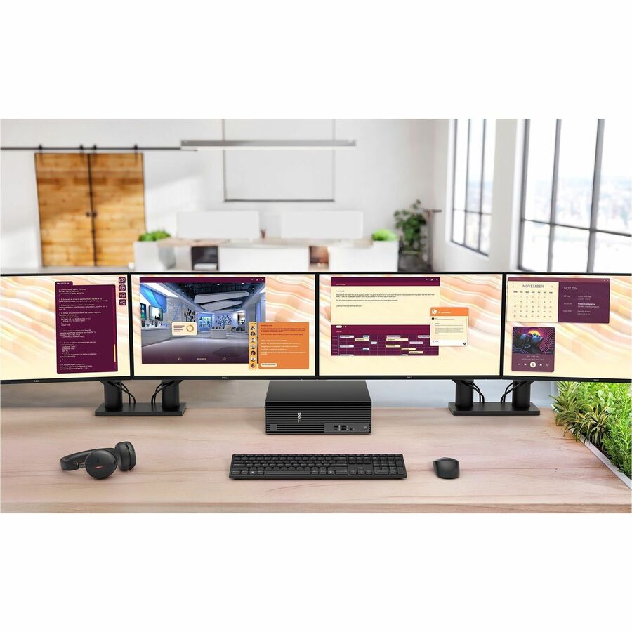 Alternate-Image9 Image for Dell Pro QCS1255 Desktop Computer - AMD Ryzen 5 PRO 8500G - 16 GB - 512 GB SSD - Slim PC - Standard Black