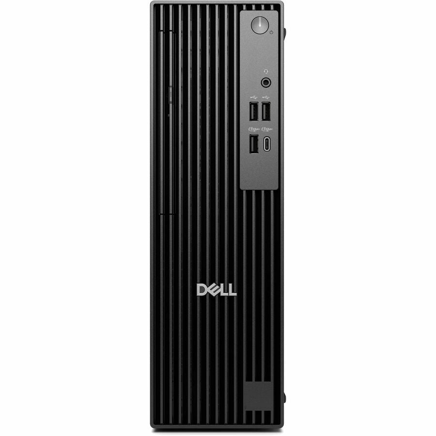Front Image for Dell Pro QCS1255 Desktop Computer - AMD Ryzen 5 PRO 8500G - 16 GB - 512 GB SSD - Slim PC - Standard Black