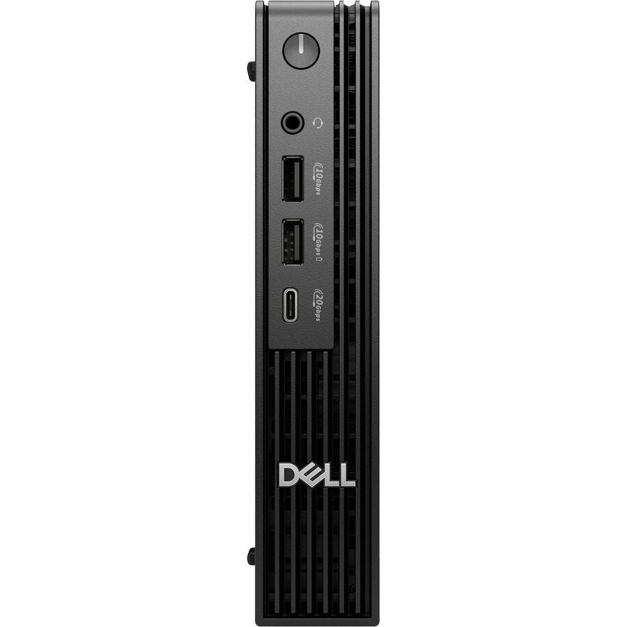 Front Image for Dell Pro QBM1250 Desktop Computer - Intel Core Ultra 5 235 - vPro Technology - 16 GB - 512 GB SSD - Micro PC - Black