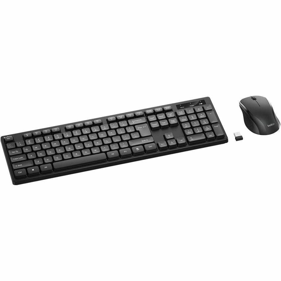 Alternate-Image1 Image for Belkin Wireless Keyboard and Mouse Combo for Windows OS - Full Size Keyboard w/ Number Pad - Black