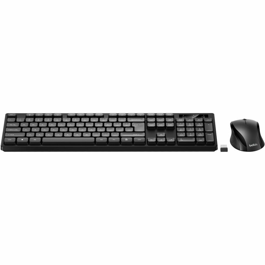 Alternate-Image2 Image for Belkin Wireless Keyboard and Mouse Combo for Windows OS - Full Size Keyboard w/ Number Pad - Black