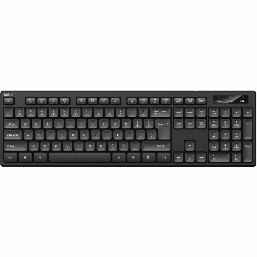 Alternate-Image3 Image for Belkin Wireless Keyboard and Mouse Combo for Windows OS - Full Size Keyboard w/ Number Pad - Black