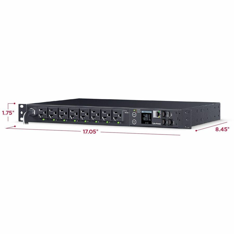 Alternate-Image3 Image for CyberPower PDU41023 Single Phase 100 - 120 VAC 30A Switched PDU