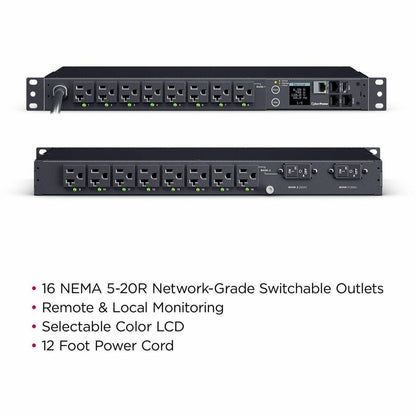 Alternate-Image4 Image for CyberPower PDU41023 Single Phase 100 - 120 VAC 30A Switched PDU