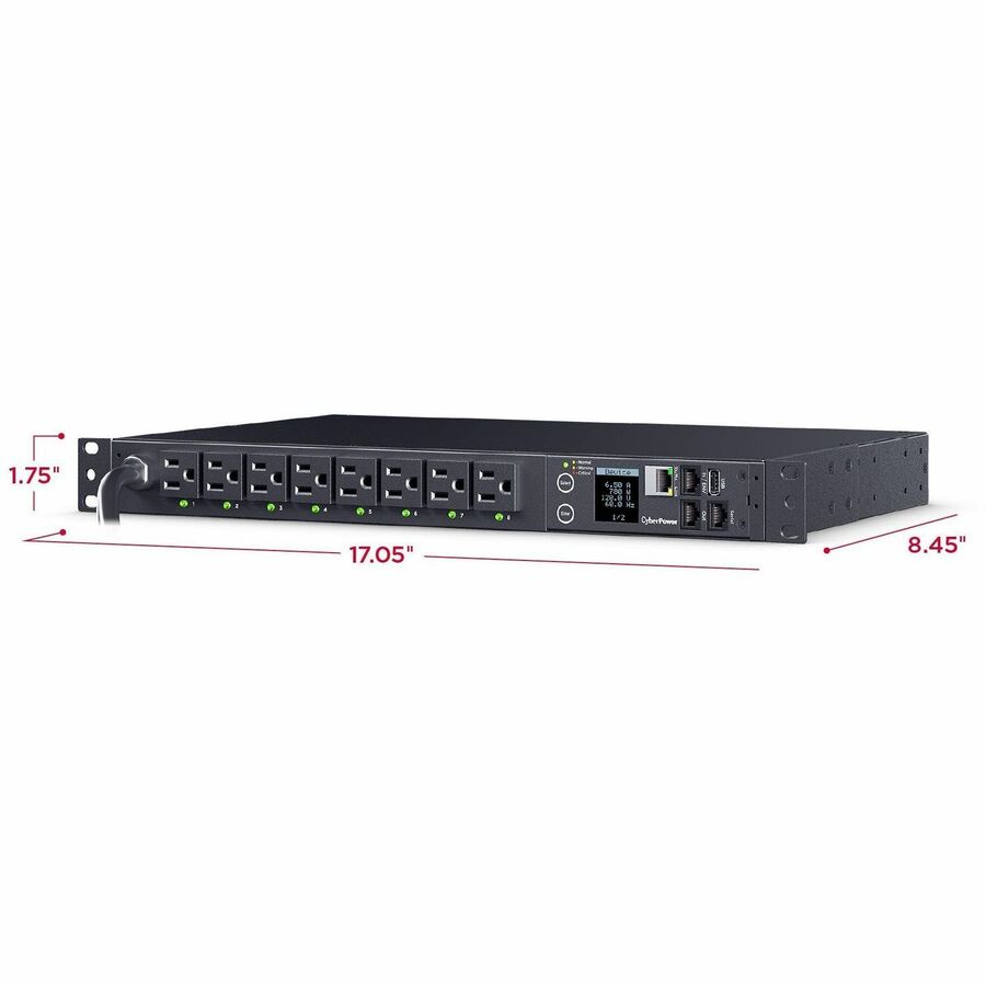 Alternate-Image3 Image for CyberPower PDU41021 Single Phase 100 - 120 VAC 15A Switched PDU