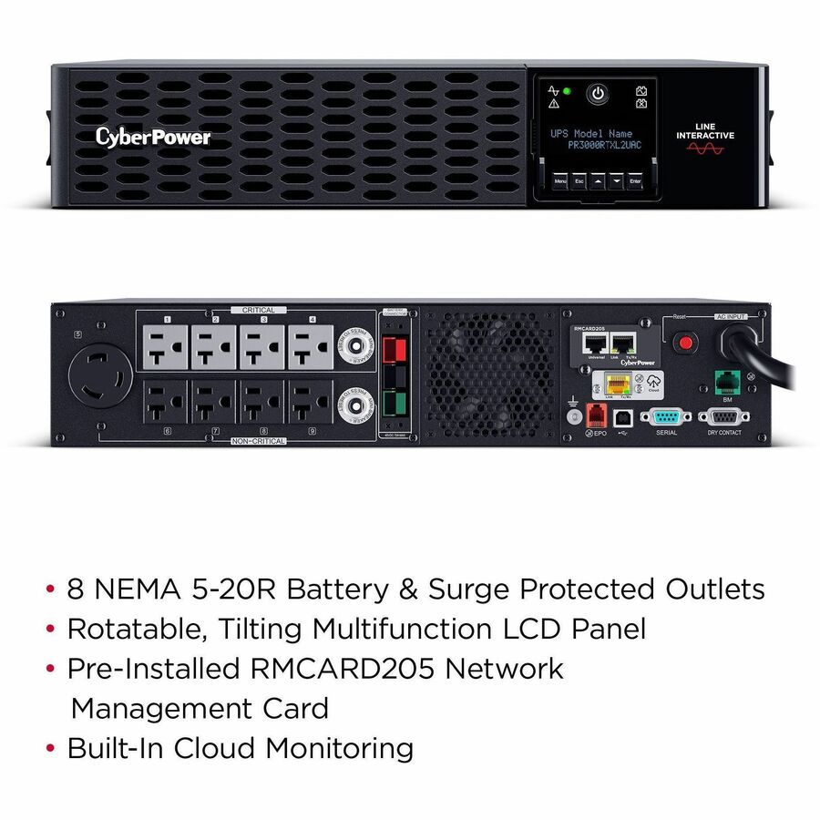 Alternate-Image5 Image for CyberPower PR3000RTXL2UCN Smart App Sinewave UPS Systems