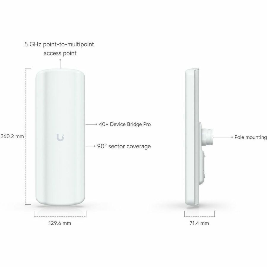 Alternate-Image5 Image for Ubiquiti UDB-Pro Single Band Wi-Fi 5 IEEE 802.11a/n/ac 400 Mbit/s Wireless Bridge - Outdoor