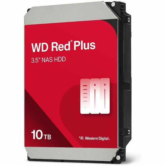 Main Image for WD Red Plus WD100EFGX 10 TB Hard Drive - 3.5" Internal - SATA (SATA/600) - Conventional Magnetic Recording (CMR) Method