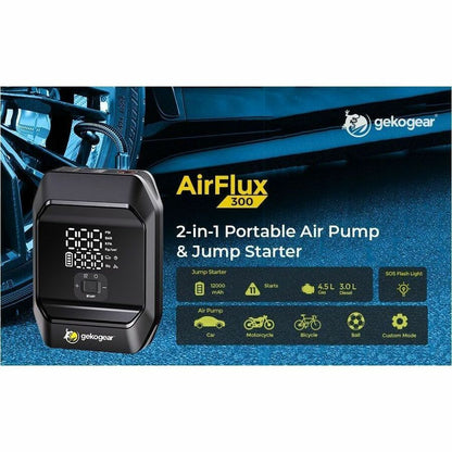 Alternate-Image4 Image for GekoGear AirFlux 300 - 2-in-1 Portable Air Pump & Jump Starter