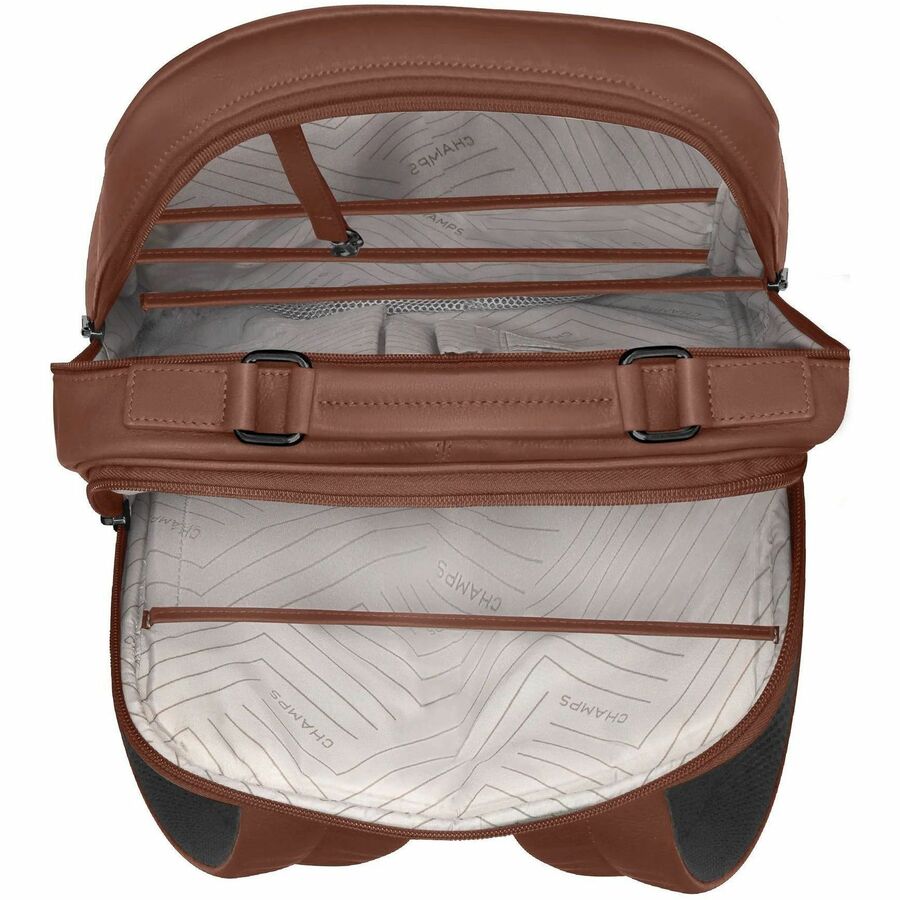 Alternate-Image5 Image for Champs Onyx Carrying Case (Backpack) for 11" to 15.6" Notebook - Brown